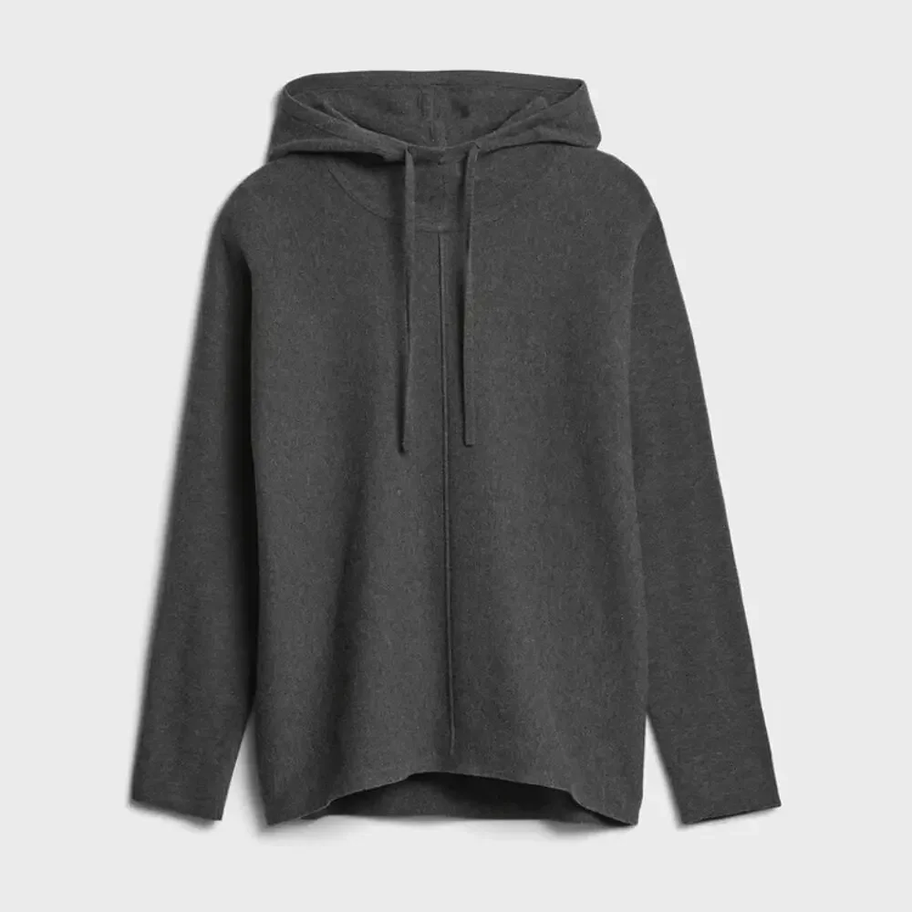 Banana Republic Charcoal Gray Men’s Knit Pullover Hoodie Sweater Size Small